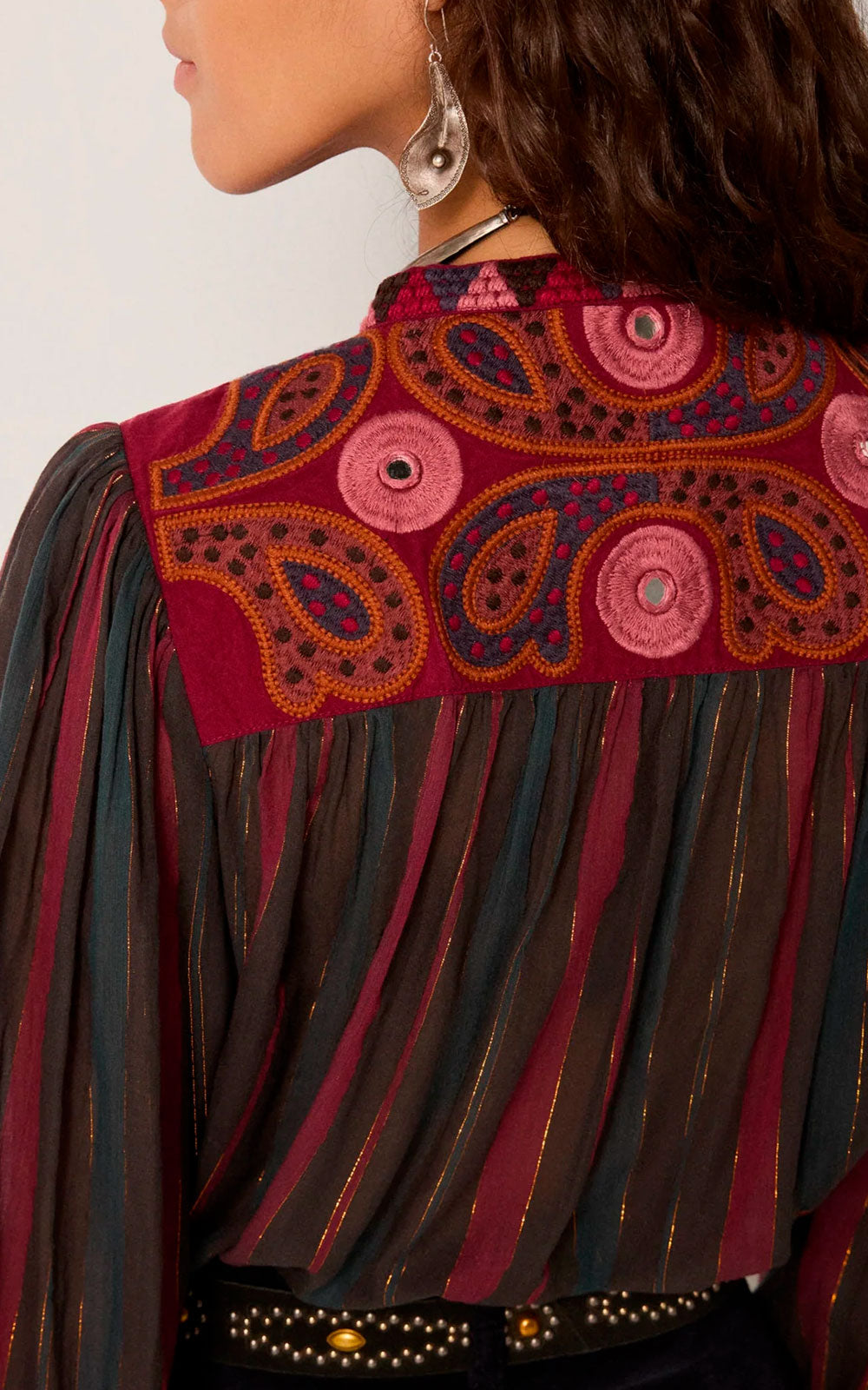 BLUSA MEERA BURGUNDY