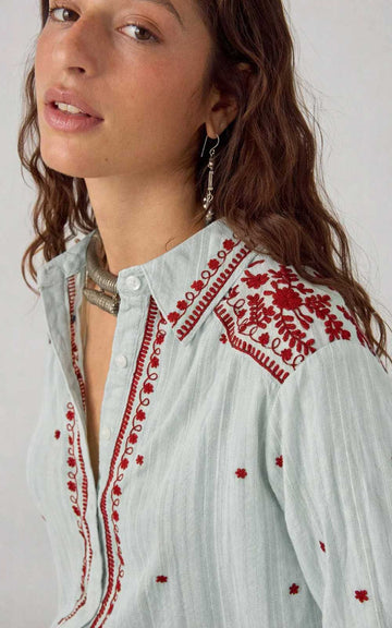 SALINGER BLUE PAPRIKA BLOUSE