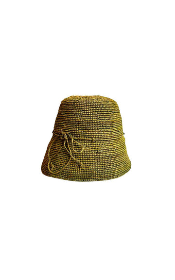 Sombrero Bucket Rafia Verde Khaki