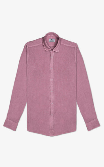 CAMISA LINO 100% SS26 ROSA