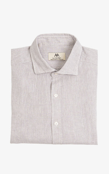 LINEN BLEND GREY SHIRT