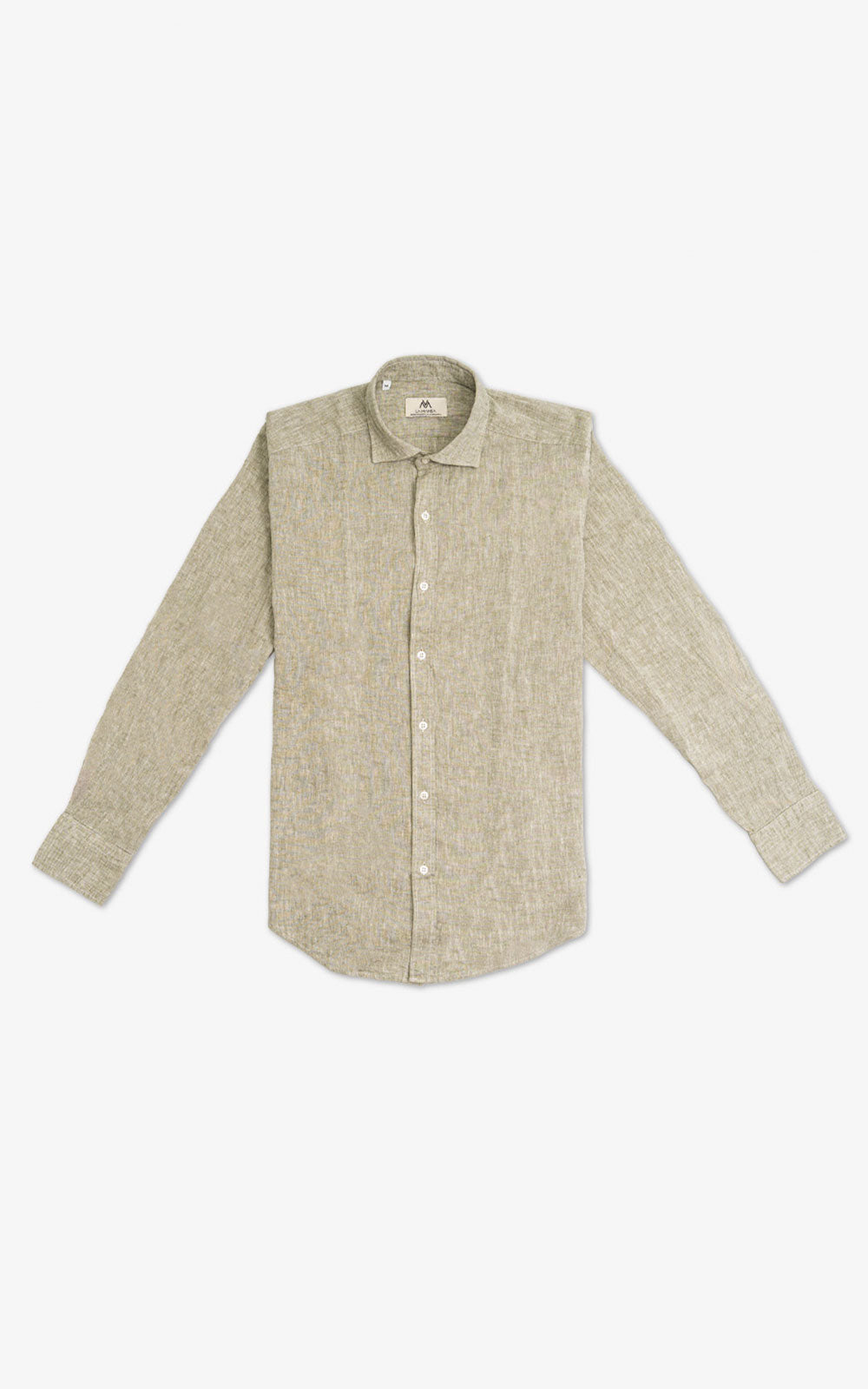 KHAKI LINEN BLEND SHIRT