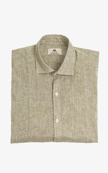 CAMISA LINO MEZCLA KAKI