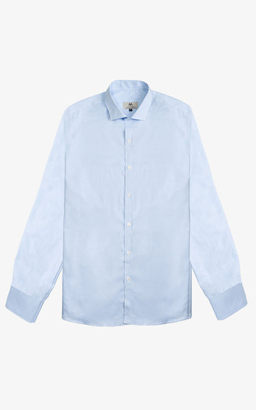 CAMISA OXFORD CUADROS PEQUEÑOS AZUL