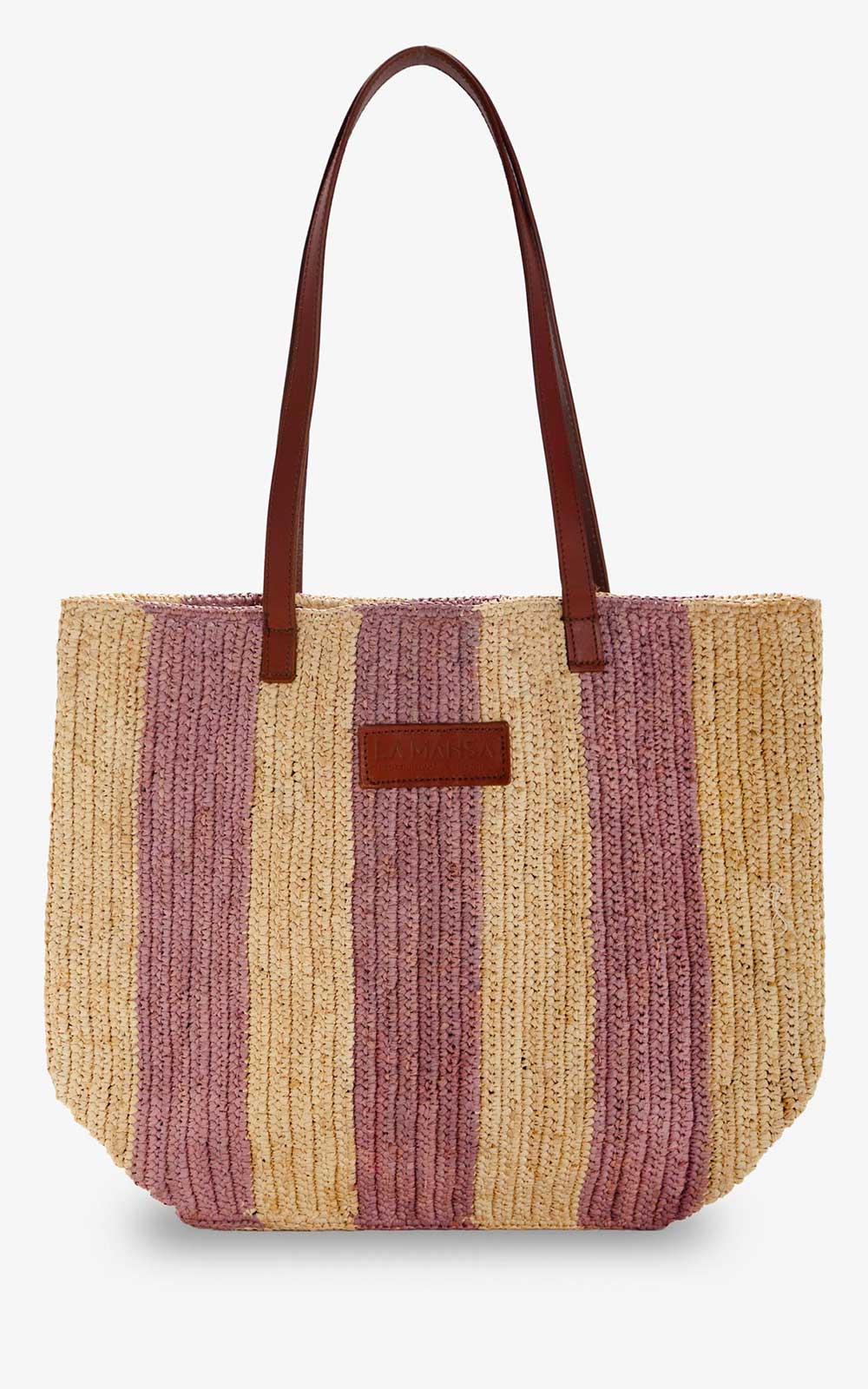 BOLSO CASSANDRA RAFIA NATURAL LILA