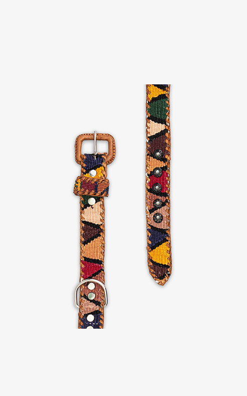 Collar Perro Étnico Triángulo Multicolor