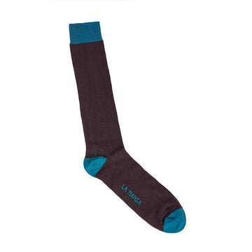 Blue brown sock