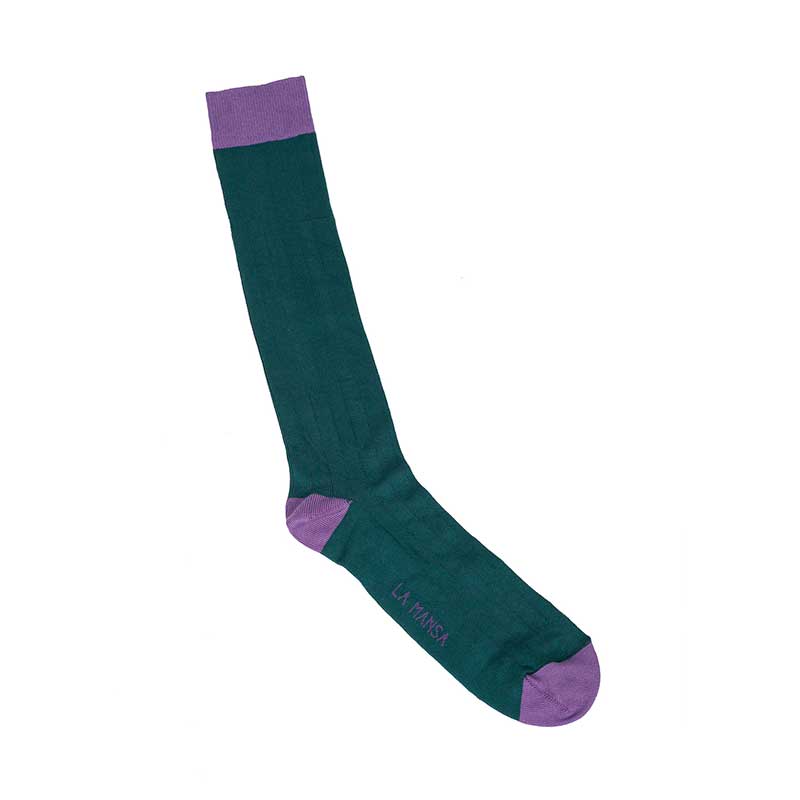 Lilac Petrol Green Sock