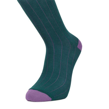 Lilac Petrol Green Sock