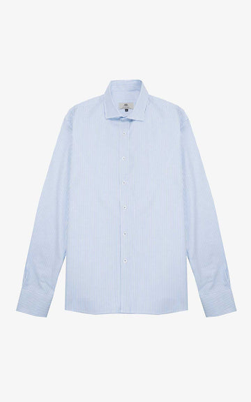 CAMISA OXFORD RAYAS CELESTES