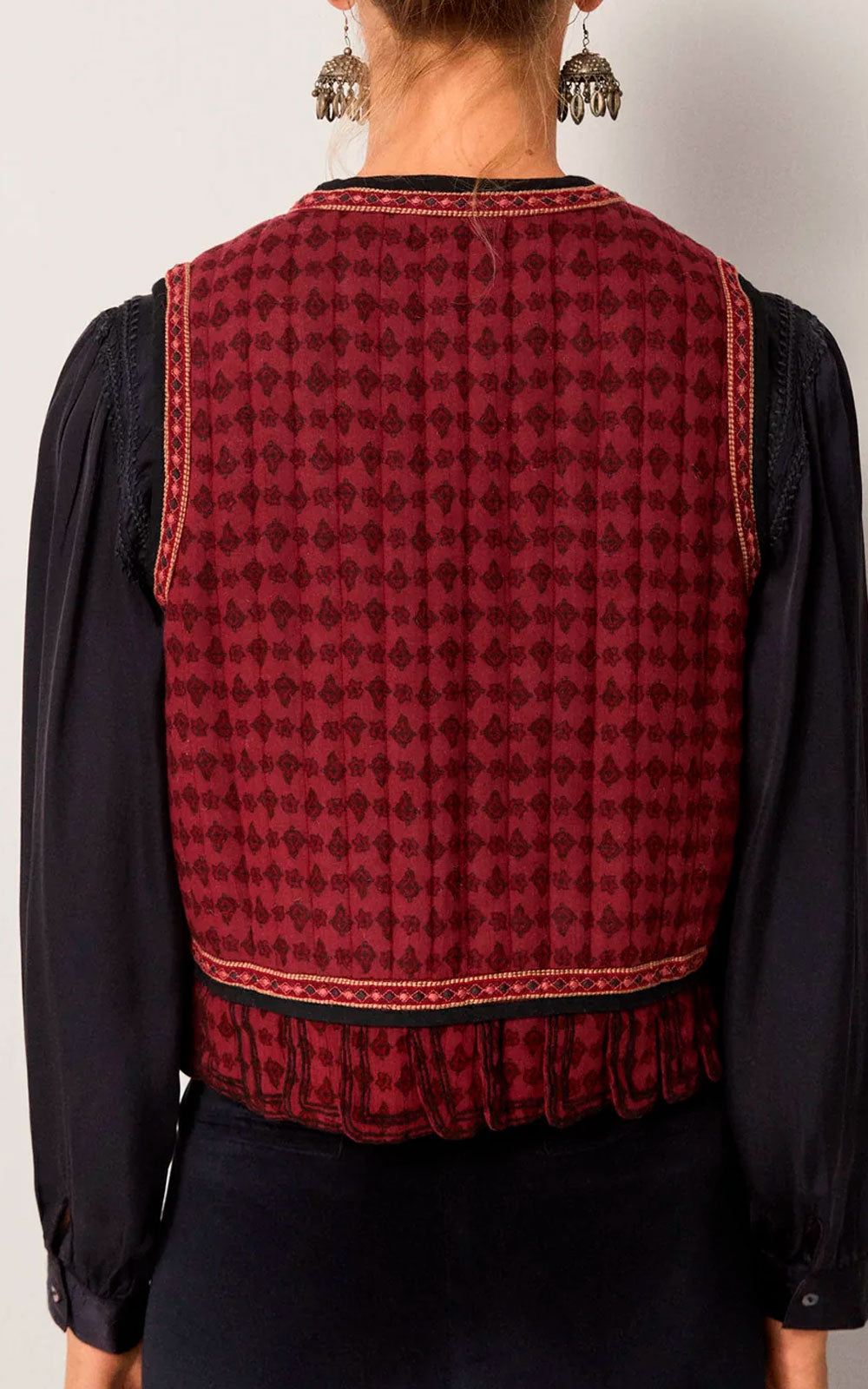 CHALECO CASILDA BORDEAUX