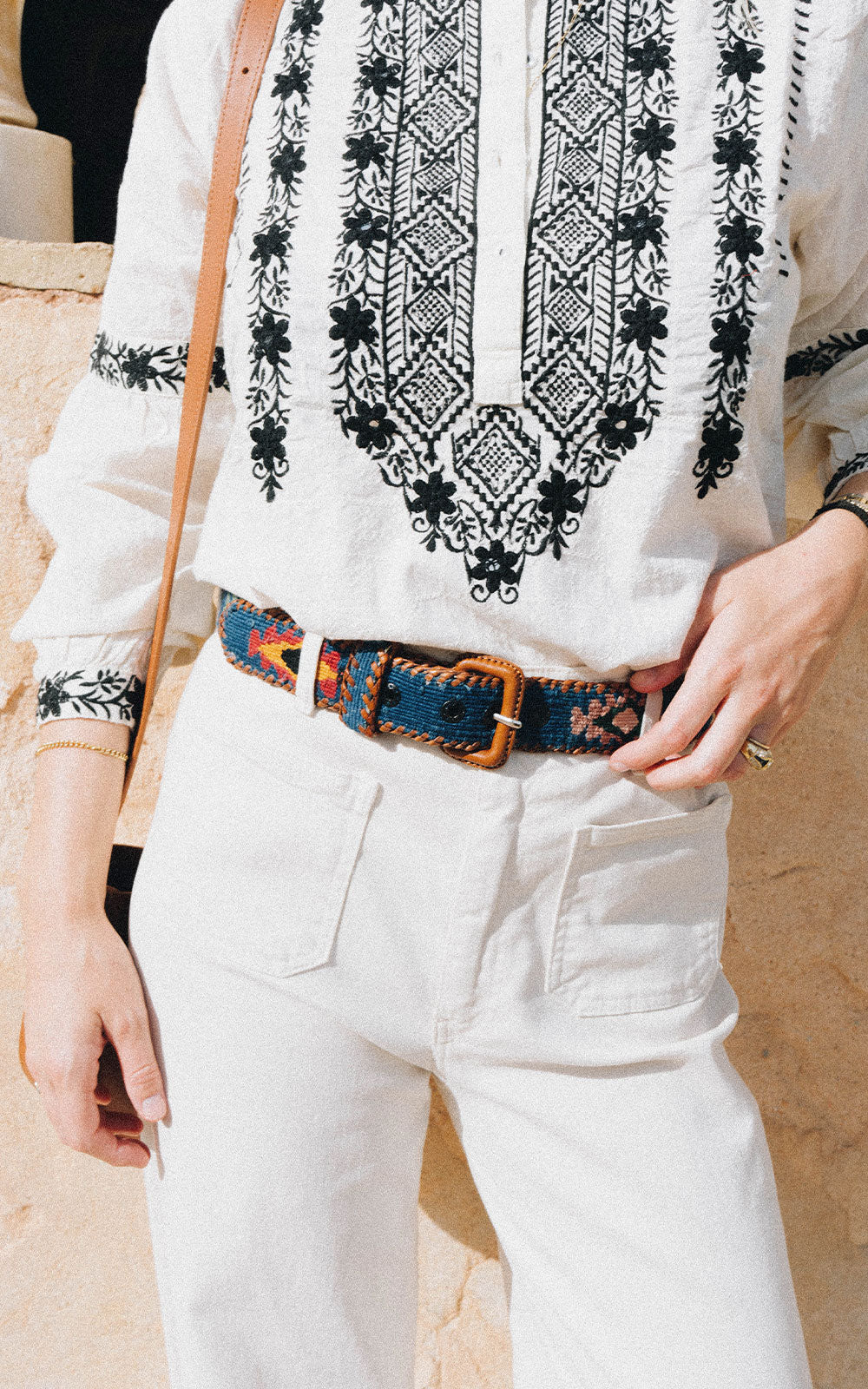 Petroleum Blue Ethnic Belt