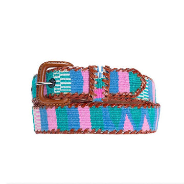 Pastel Striped Ethnic Belt