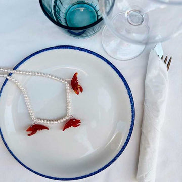 Three Lobsters Pearl Necklace