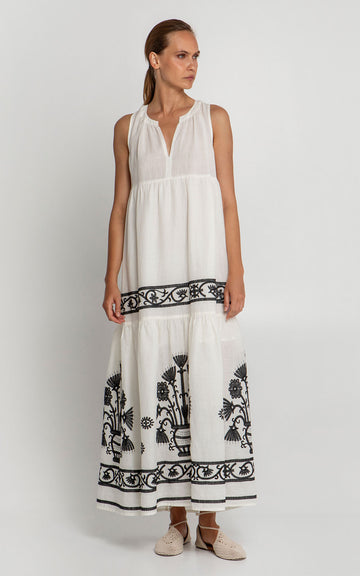 VESTIDO MAXI CREETE NATURAL BLACK