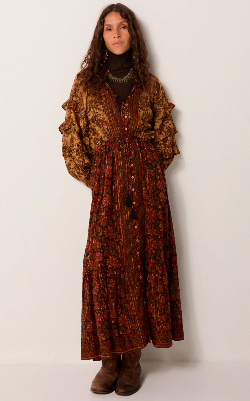 VESTIDO CLAUDINE AUTUMN LEAVES