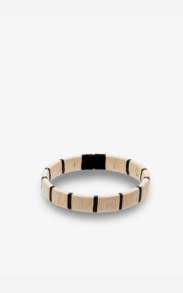 PULSERA WENGUE 10mm CRUDO RAYAS NEGRAS