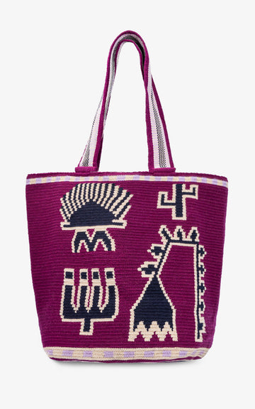 TOTEM WAYUU FLOR BOHO BERENJENA