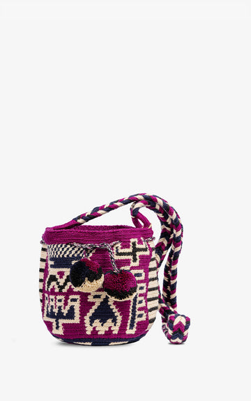 SMALL WAYUU FLOR BOHO BERENJENA