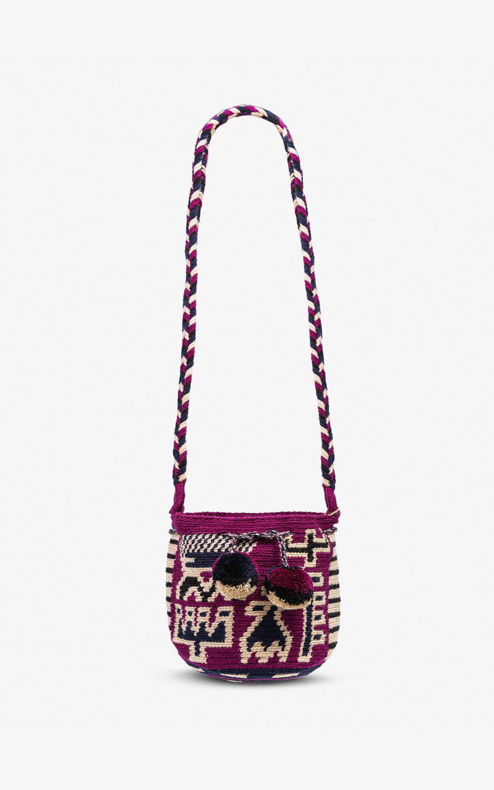 SMALL WAYUU FLOR BOHO BERENJENA