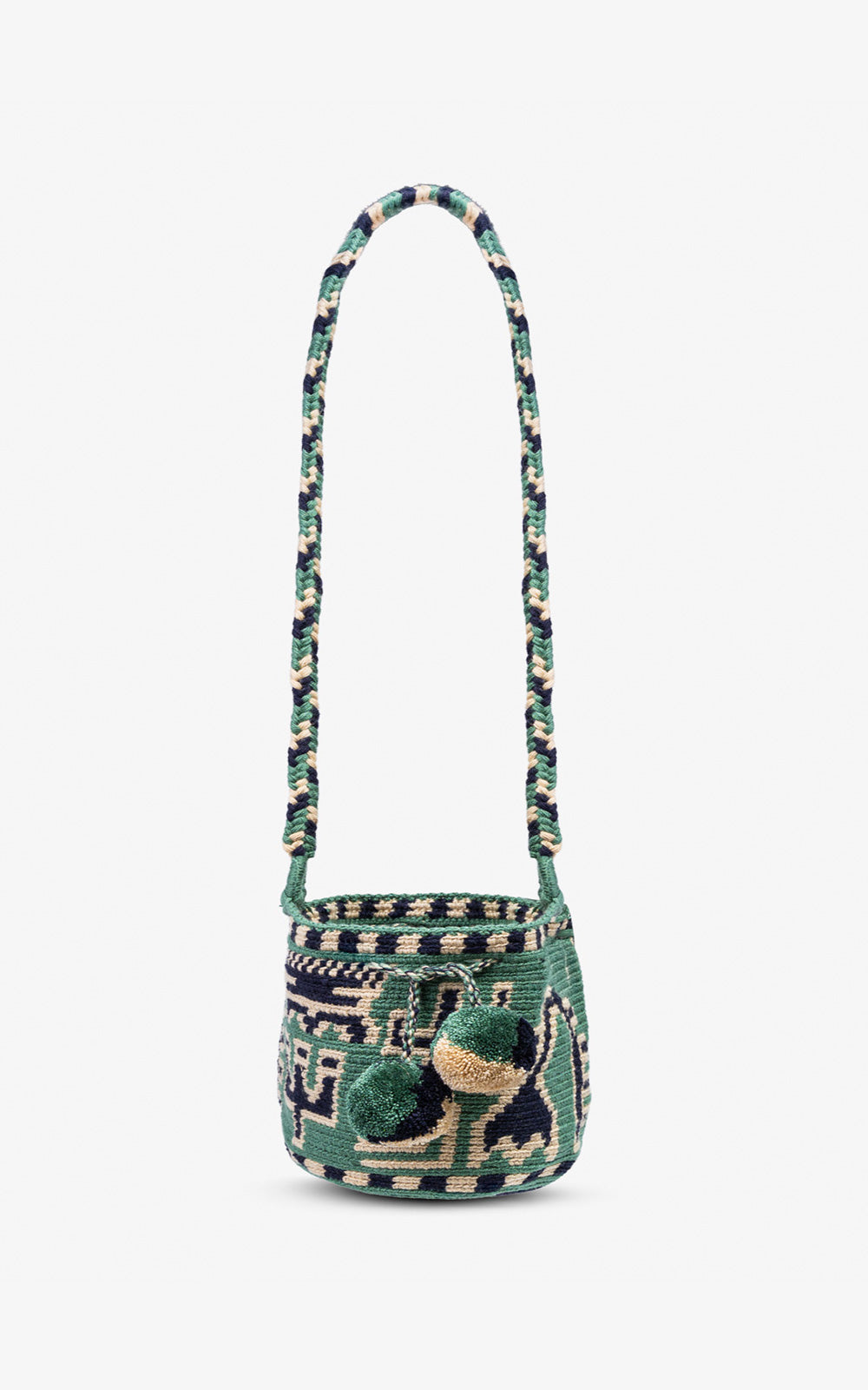 SMALL WAYUU FLOR BOHO VERDE