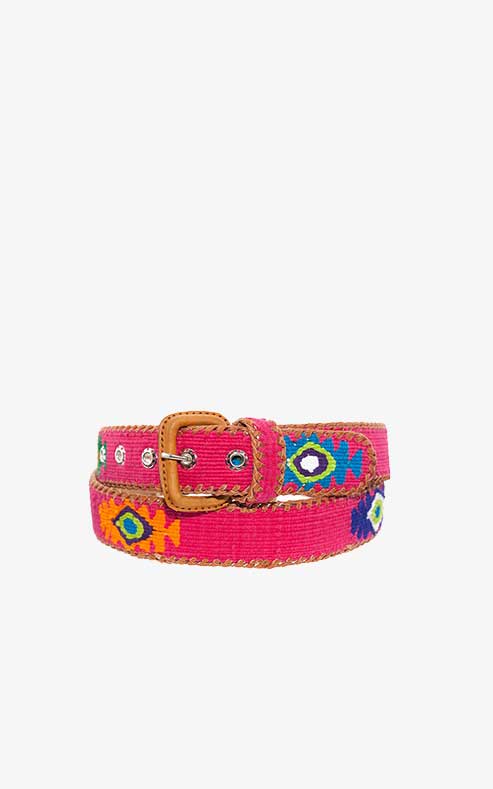 Fuchsia Ethnic Belt