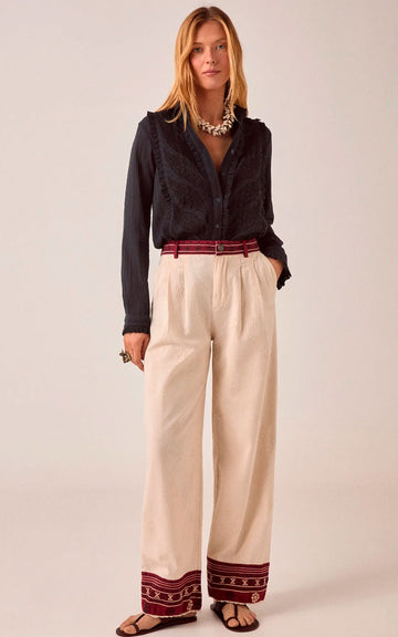 TROUSERS GILBERTO BURGUNDY