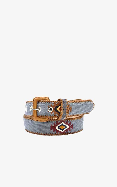 Pearl Grey Ethnic Belt