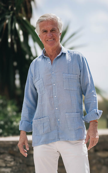 INDIGO 100% LINEN GUAYABERA