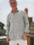 GUAYABERA 100% LINO VERDE GRISÁCEO