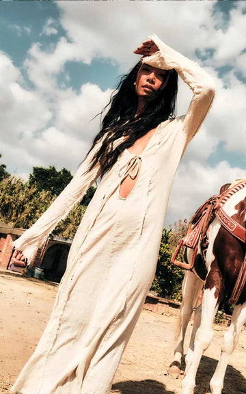 VESTIDO HAVEN RAW EDGE