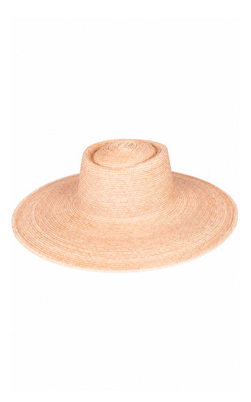 Jalapa wide brim brown leather