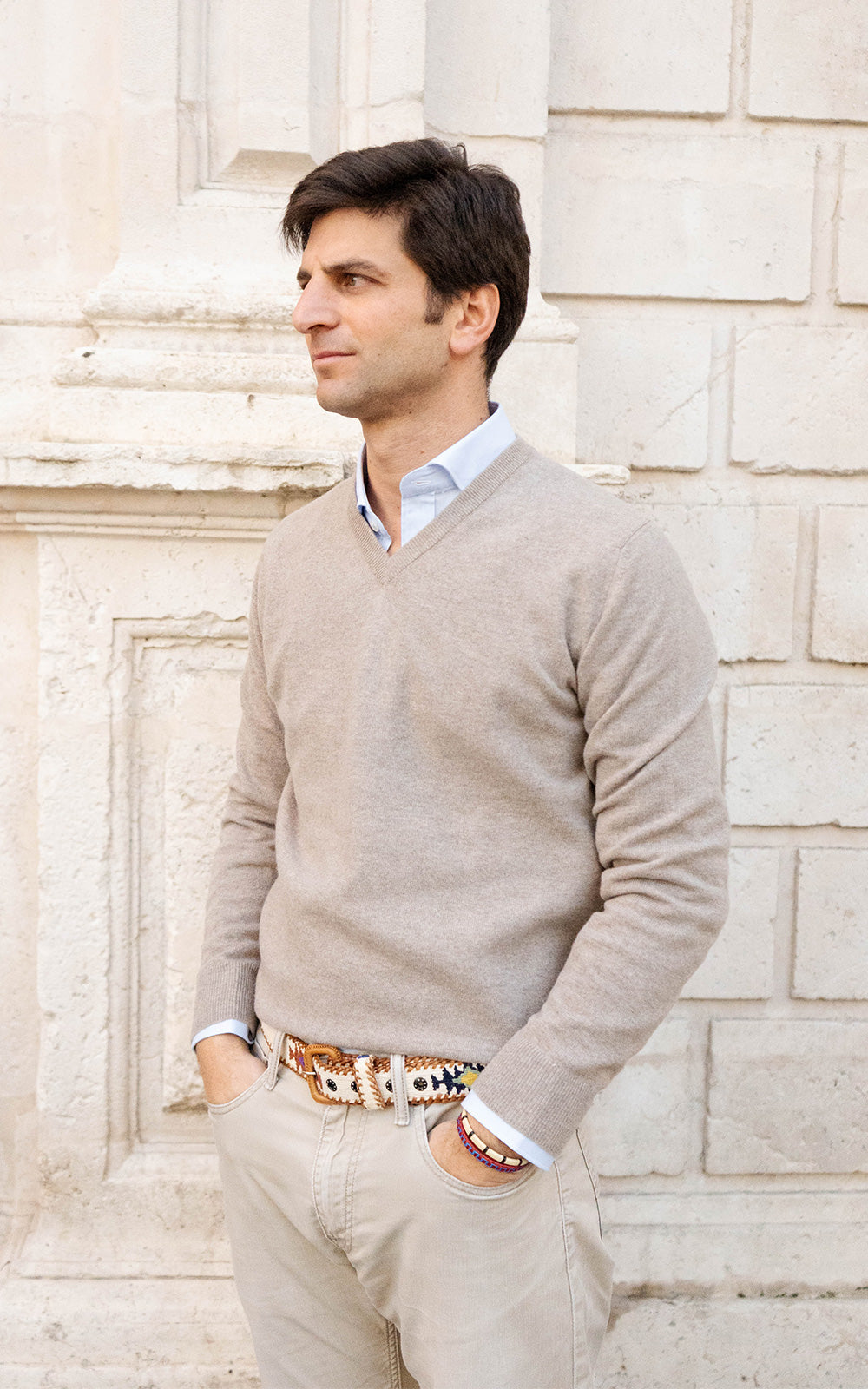 JERSEY DE CASHMERE BEIGE