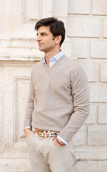 JERSEY DE CASHMERE BEIGE