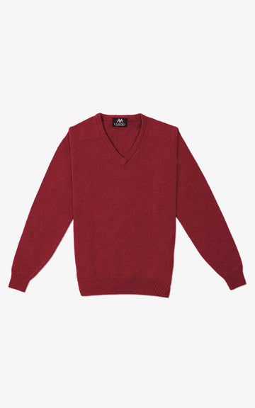 BURGUNDY V-NECK JERSEY