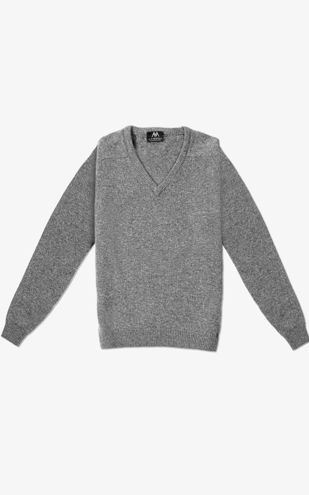 PEARL GREY V-NECK JERSEY