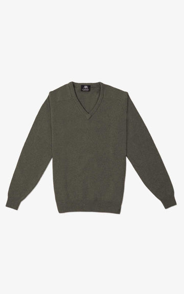 DARK GREEN V-NECK JERSEY