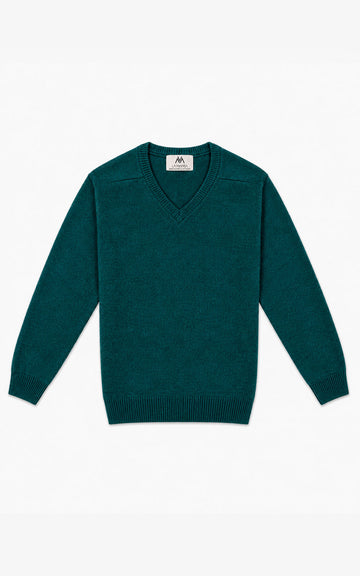CAMEL V-NECK SWEATER