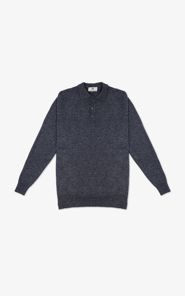 JERSEY POLO PUNTO GRIS OSCURO