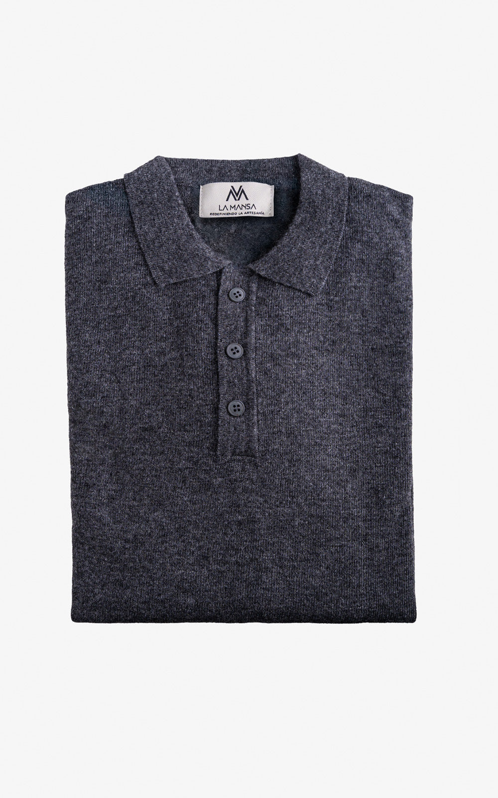 JERSEY POLO PUNTO GRIS OSCURO