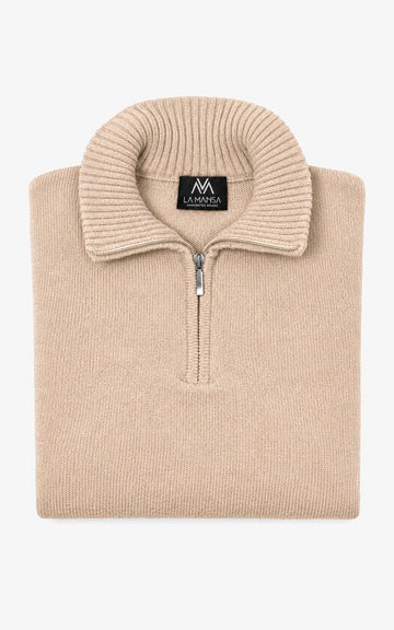 JERSEY CON CREMALLERA BEIGE