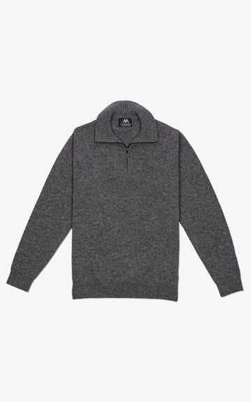 JERSEY CON CREMALLERA GRIS OSCURO