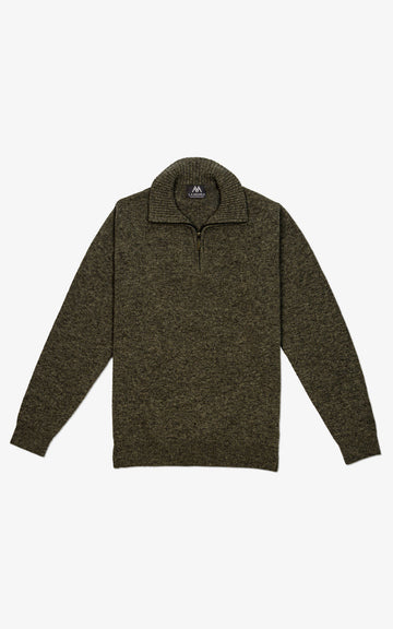 JERSEY CON CREMALLERA VERDE OSCURO