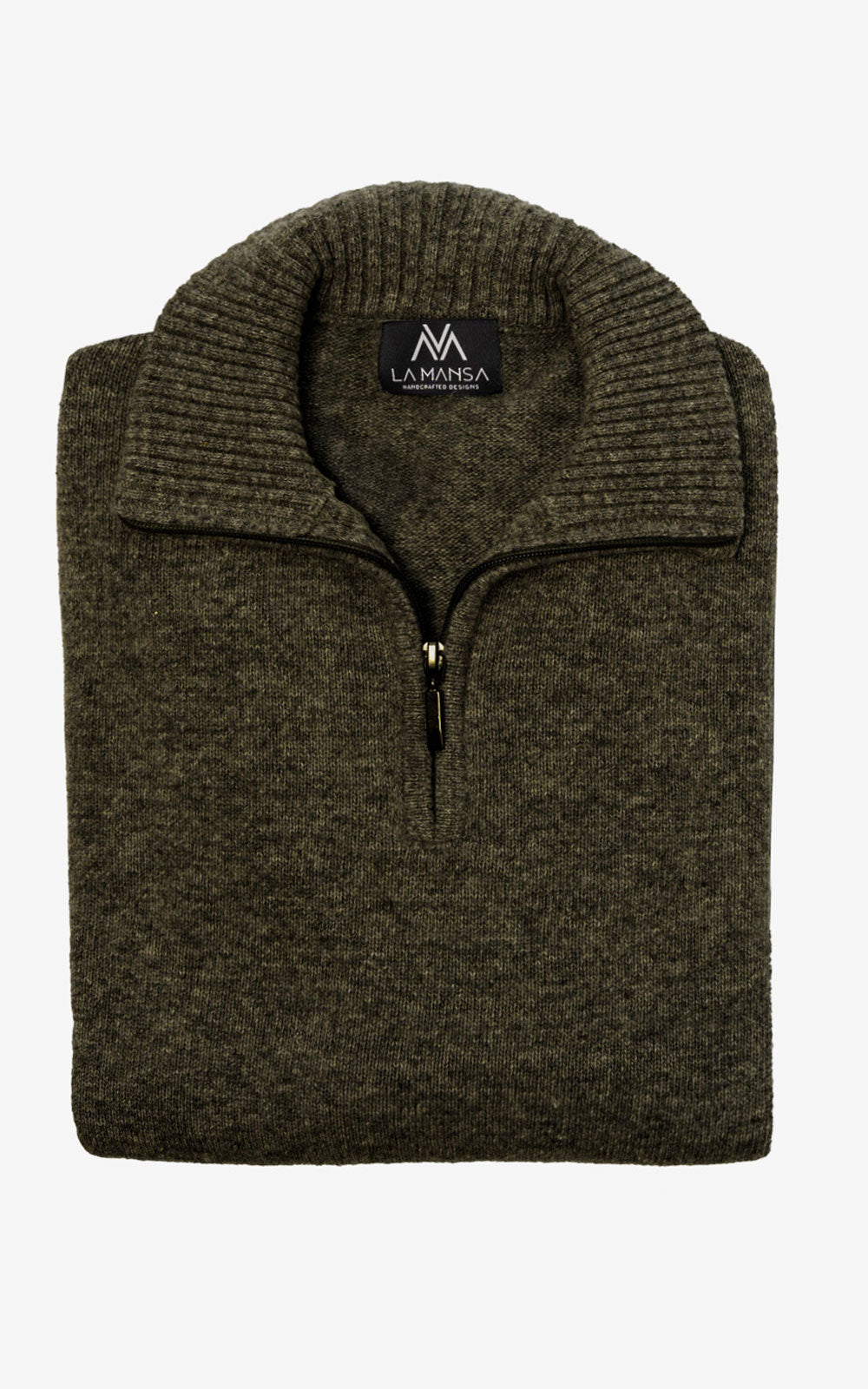 JERSEY CON CREMALLERA VERDE OSCURO