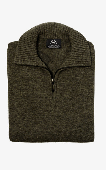 DARK GREEN ZIP-UP JERSEY