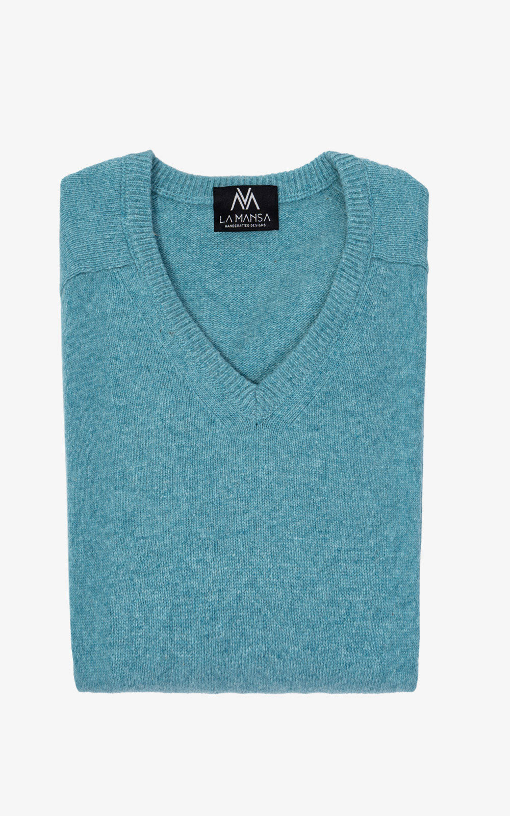 JERSEY DE PICO CELESTE GRISÁCEO