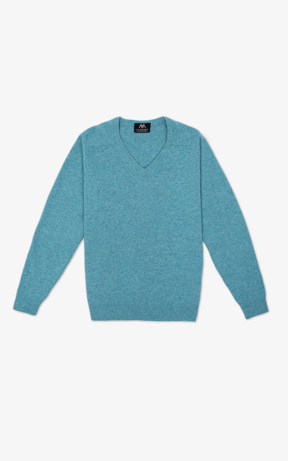 JERSEY DE PICO CELESTE GRISÁCEO