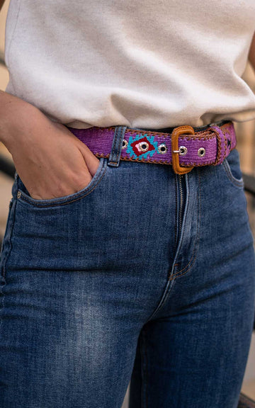 Purple Ethnic Belt