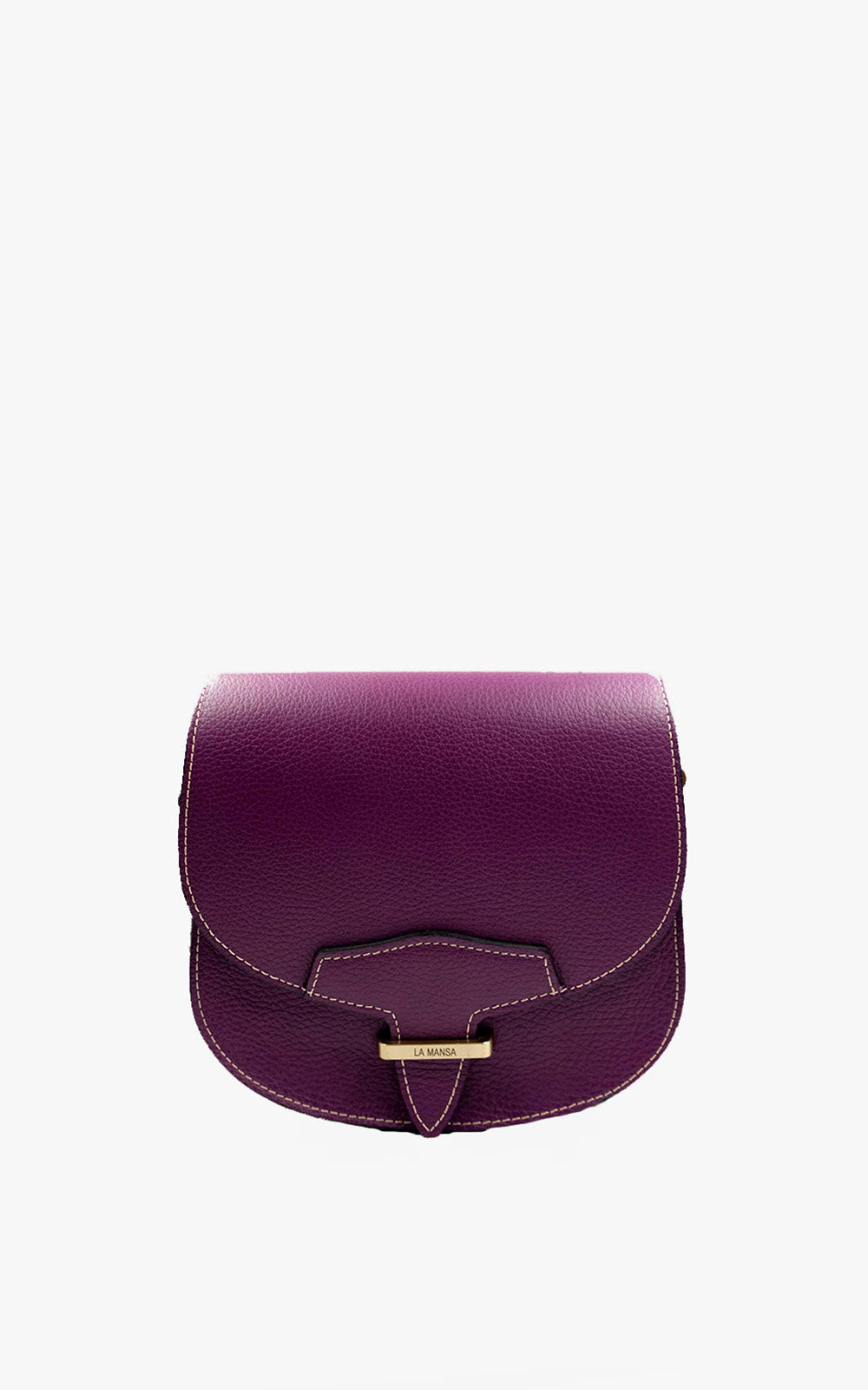 Bolso Media Luna Morado Piel