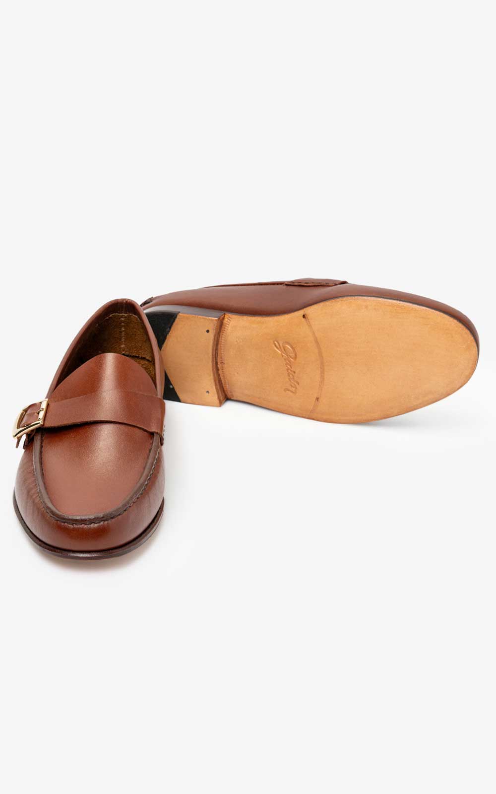 MOCASINES GUIDO HEBILLA MARRON